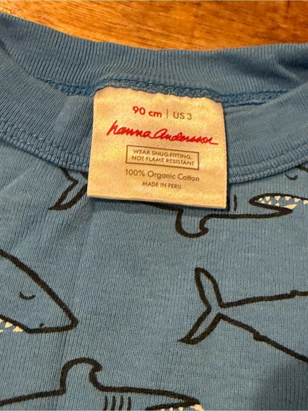 Hanna Andersson Blue Shark Pajama Set Size 3